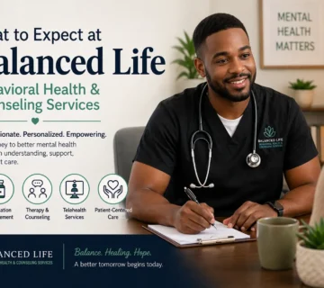 Male psychiatric nurse practitioner offering mental health support at Balanced Life Behavioral Health & Counseling Services